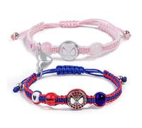 LANWLOSI Spider Friendship Bracelets for 2 Matching Bracelets for Couples Best Friends Matching Spider Bracelets for BFF Birthday Halloween Christmas Jewelry Gifts for Bestie Gf Bf, L, String, no