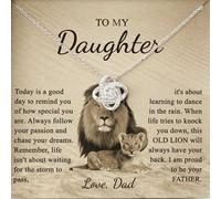 LANWLOSI To My Daughter Necklace from Dad Love Knot Necklace for Daughter Dad to Daughter Necklace Daughter Gifts from Dad Birthday Valentine Gift for Daughter Father to Daughter Gifts, Zinc, No