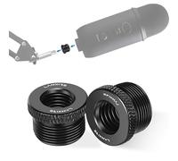 Lanxire 2 Pcs Screw Thread Adapter, 5/8" Male to 3/8" Female Metal Microphone Screw Adapter Compatible with Blue Yeti/Blue Snowball/Blue Yeti X Etc Microphone Stand Mount (Black)
