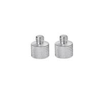 Lanxire 2 Pieces 3/8"-16 Male to 5/8"-27 Female Thread Adapter for Microphone Mounts and Stands - 0354