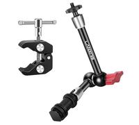 Lanxire 9 Inch Adjustable Magic Arm with Super Clamp and Cold Shoe Adapter - Compatible Photography Accessories - Max Load 4.4lb/2kg