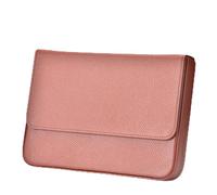 Lanxivi 12 Fountain Pen Case Genuine Coffee Leather Organizer, Portable Pen Bag Pouch Drawer Style