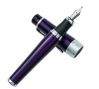 Lanxivi Duke Luxury Purple Fountain Pen, Asian Calligraphy Bent Nib Fude Pen Fine to Broad Point, Charlie Chaplin Series
