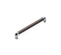 Lany Knurled Kitchen Cabinets D Handle, 160mm Centres, Antique Copper / Chrome, Pack Of 2