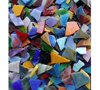 Lanyani Glass Mosaics Pieces Stained Glass, Assorted Colors and Shapes, 1kg/35 Ounce