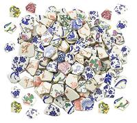 Lanyani Glazed Irregular Blue and White Porcelain Mosaic Tiles 28x28cm