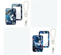 Lanyard Animated Card Holder - 2 Pieces Zenless Zone Zero Nicole llen Joe Hoshimi Miyabi | For School, Office, Bus Transport Card (7)
