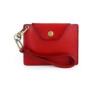 Lanyard Card Holder,ID Badge Covers Office Work Genuine Leather Identity Case RetractableWallet Student Bag Tag Simple