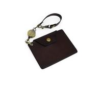 Lanyard Card Holder id Holder ID Badge Covers Office Work Genuine Leather Identity