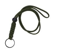 Lanyard for Car Keys, Lanyard for Keys, Durable Paracord Bracelet Necklace, Length Adjustable, Braided Lanyard for ID Cards for Hiking, Riding, Running, Army Green, Siehe Beschreibung