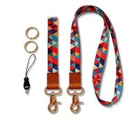 Lanyard for Keys, Neck Lanyard, Neck Strap Keychain, Wristlet Strap Key Chain Holder for Men and Women, Apply to Key Chain, Cell Mobile Phone, Id Badge, Card Holder (2 Pack)