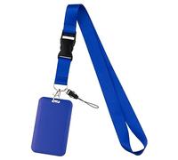 Lanyard ID Holder Navy Blue Lanyard for Keys ID Badges Keychain Vertical Name Badge Holder with Clip