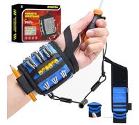 Lanyard Magnetic Wristband for Tools,Christmas Gifts for Men, Lightweight 1680D Double Oxford Fabric,12 Super Strong Magnets, Stocking Stuffers for Men, Cool Gadget Gifts for Women,Blue