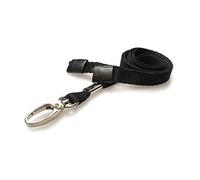 Lanyard Neck Strap ID Card Pass Badge Holder for NHS, Teachers, Staff, Work Office, Schools (Pack of 10) by ID Card It (Black)