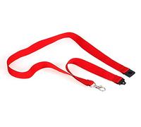 Lanyard Red 10 Pack, 44cm × 20mm, Metal Clip, Safety Breakaway Buckle