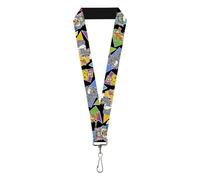 Lanyard Tom Jerry Poses Black Multi Color