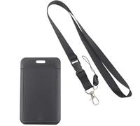 Lanyard with Card Holder Water Resistant Sliding ABS Case with Secure Lobster Clasp and Detechable Neck Strap Heart Shaped Phone Multi Functional Access Work Badge with Lobster Clasp Fashionable