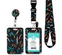 Lanyard with ID Card Holder, Lanyard Neck Strap with Swivel Lobster Clasp, for ID Cards, Keys, Camera, Mobile Phone (Wheat Ears)