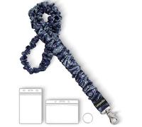 Lanyardio Stretchy Scrunchie Lanyard for ID Badges Keys, Cute Teacher Lanyard for Women with 2 Card Holders 19.6 Inch