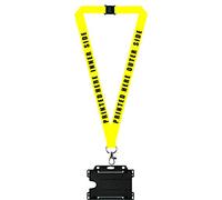Lanyards Personalised X 1 Comes with ID Card Holder, We can Print Any Event, Any Location, Any Date, Printed Neck/Lanyard. Personalised ID Neck Strap Lanyard. (Yellow)