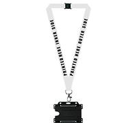 Lanyards Personalised X 1 Comes with ID Card Holder, We can Print Any Event, Any Location, Any Date, Printed Neck/Lanyard. Personalised ID Neck Strap Lanyard. (White)