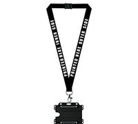 Lanyards Personalised X 1 Comes with ID Card Holder, We can Print Any Event, Any Location, Any Date, Printed Neck/Lanyard. Personalised ID Neck Strap Lanyard. (Black)