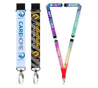 Lanyards Tomorrow 100x Personalised Lanyard Full-Colour Dye Sublimation with 3 Point Break Triple Breakaway Safety and Metal Clip Design Custom Neck Straps Add Logo Text 20mm 2cm
