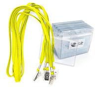 Lanyards with Id Holder Name Badges 50 Pack Waterproof Plastic Name Tag Badge Id Card and 50 Pack Lanyard