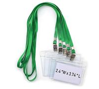 Lanyards with id Holder Name Badges 50 Pcs Horizontal Name Tag Badge Id Card and 50 Pcs Lanyard