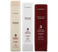 L'Anza - Bundles Trio: Color Preserving Shampoo 300ml, Conditioner 250ml & Trauma Treatment 150ml for Women, sulphate-free