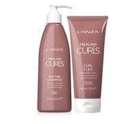 L'Anza Healing Curls Power Butter Shampoo 236ml + Curl Flex 200ml (RRP £62)