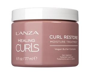 L'Anza Healing Curls Power Curl Restore Moisture Treatment 177ml - Plant-Based Deep Hydration Leave-In for Stronger, Frizz-Free Curls