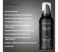 L'Anza Healing Style Foundation Hair Mousse 150ml Volumizing Styling Foam