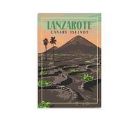 Lanzarote Canary Islands Vintage Travel Posters Landscape 12x18inch(30x45cm) Wall Art Picture Print Canvas Art Poster Modern Family Bedroom Decor Posters