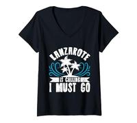 Lanzarote is Calling Spain Canary Island V-Neck T-Shirt