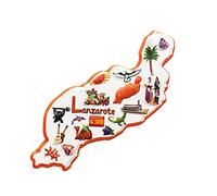 Lanzarote Map Spain 3D Fridge Magnet Souvenir Gift,Handmade Home & Kitchen Decoration Lanzarote Refrigerator Magnet Collection