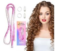 Lanzhire Overnight Curling Headband for Heatless Curls, No Heat Rod for Long and Short Hair (Pink Tie Dye)