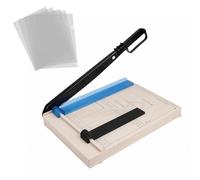 LANZLC Paper Cutter, Paper Cutter with 5 Folders, Lever Cutter A4/B5/A5/B6/B7, Scrapbooking Tool, Precise Scales Paper Cutter for Office, Home or School