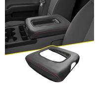 LANZMYAN Compatible with Chevy/Chevrolet Armrest Center Console Cover Protector,Leather Anti-Scratch for Silverado 2014 2015 2016 2017 2018 with 40/20/40 Jump Seat Console