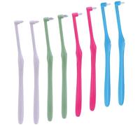 8 PCS Interspace Toothbrushes, Single Tufted Toothbrush End-tuft Tapered Toothbrush Orthodontic Interdental Brushes Gap Toothbrush Interspace Brushes Soft Trim Toothbrush for Dental Cleaning