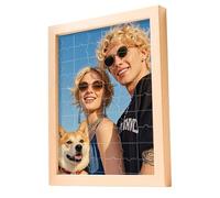 LANZOL Personalised Jigsaw Puzzle Custom Photo with Frame, 70 Pieces Pets, Portraits, Landscapes Image Ideas Gifts for Family Friend Loved (Horizontal 20x15CM)