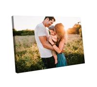 LANZOL Personalized Canvas Print Photo Pictures DIY Frame for Custom Birthday Gifts Wall Art Home Decor Gifts Keepsakes Holiday Memory - 30x20cm Horizontal
