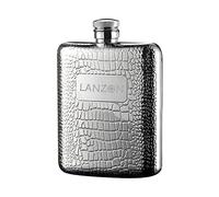 LANZON Hip Flask with Funnel, All 18/8 304 Food Grade Stainless Steel Curved Pocket Flask for Liquor | 6 OZ Capacity | Gift Boxed (Cobblestones Pattern)