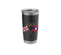 Lao Heritage UK Lao British Laos Flag Stainless Steel Insulated Tumbler