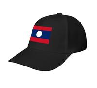 Lao People's Republic Flag Baseball Cap,Adjustable Sportswear Hat for Men Women Adults,Lifestyle Activities All Seasons Black