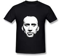 LAO-WANG Trendy T-Shirt Men's Nicolas Cage Faces Black XXL
