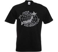 LAO-ZHANG All Japan Pro Japanese Wrestling Retro Wrestling T Shirt L Black