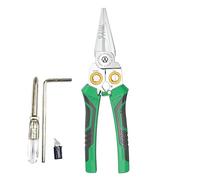 LAOA 7in1 Electrician Pliers - Wire Stripper/Cutter/Crimper/Splitter/Wrapper/Gripper/Cable Slitter, SK5 Blade, Non-Slip Handle for Electrical Work