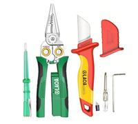 LAOA 8-in-1 Wire Stripping Pliers with Voltage Test and Insulation Knife