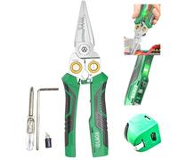 LAOA 8in1 Electrician Pliers,Wire Strippers with Voltage Tester - Rechargeable Stainless Steel Multitool for Wire Strip/Cut/Crimp/Split/Wrap/Slit/Pull